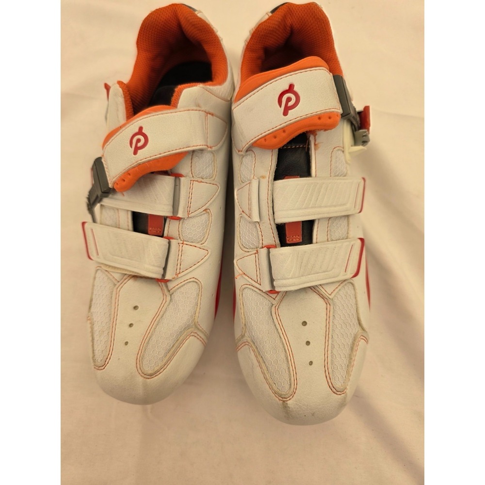 Peloton Cycling Shoes White Red Mens‎ 11.5 Womens 12 EU 45 PL-SH-01 Indoor Bike
